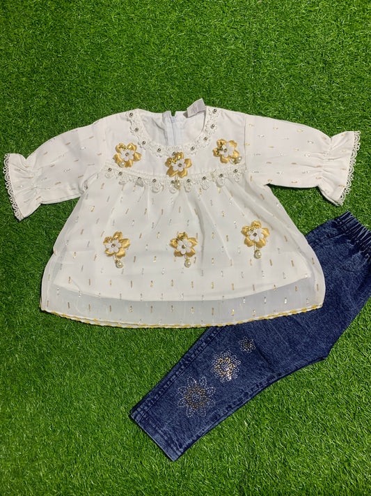 White Baby Girl Summers Suit From 1 Year To 4 Years